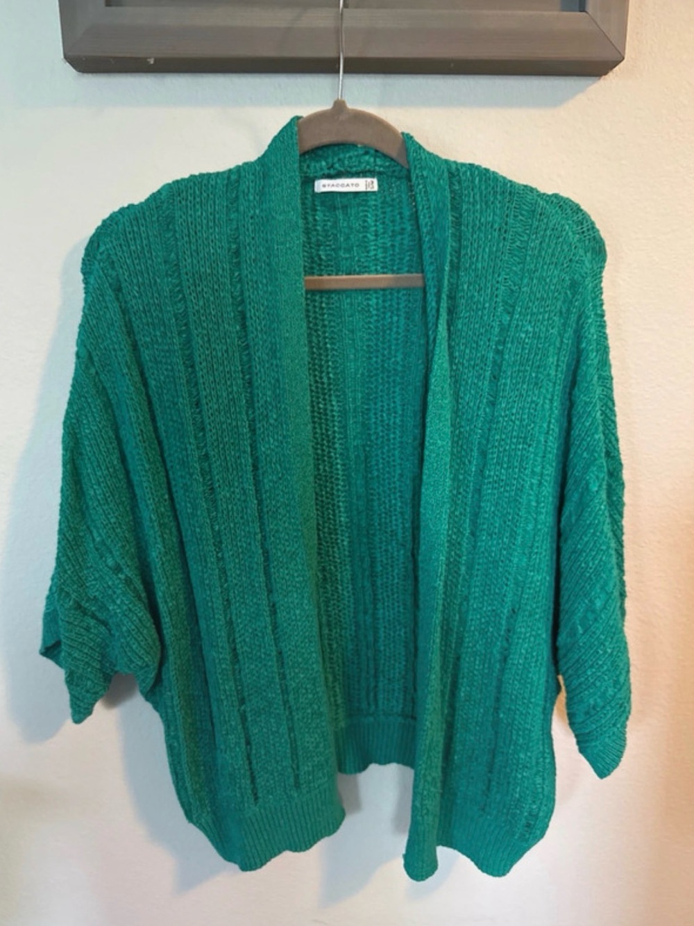 Staccato Teal Open-Front Knit Cardigan